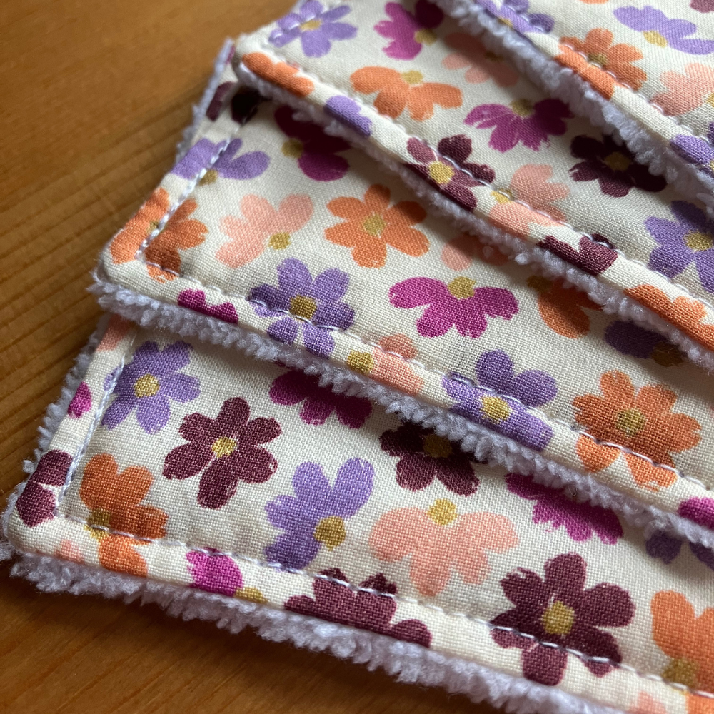 Reusable Face Wipes Bright Floral Pattern