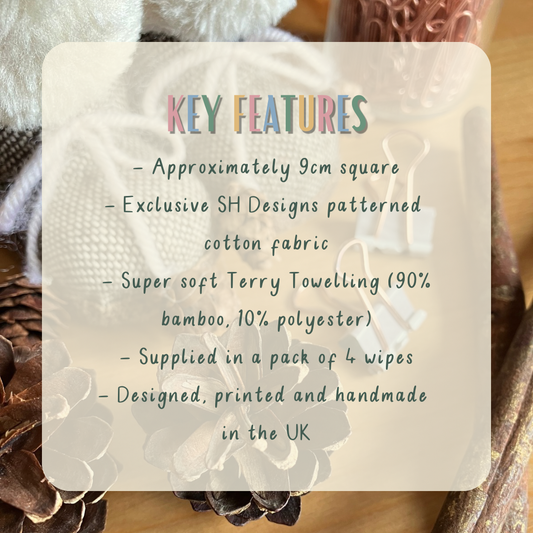 Reusable Face Wipes Summer Floral Pattern