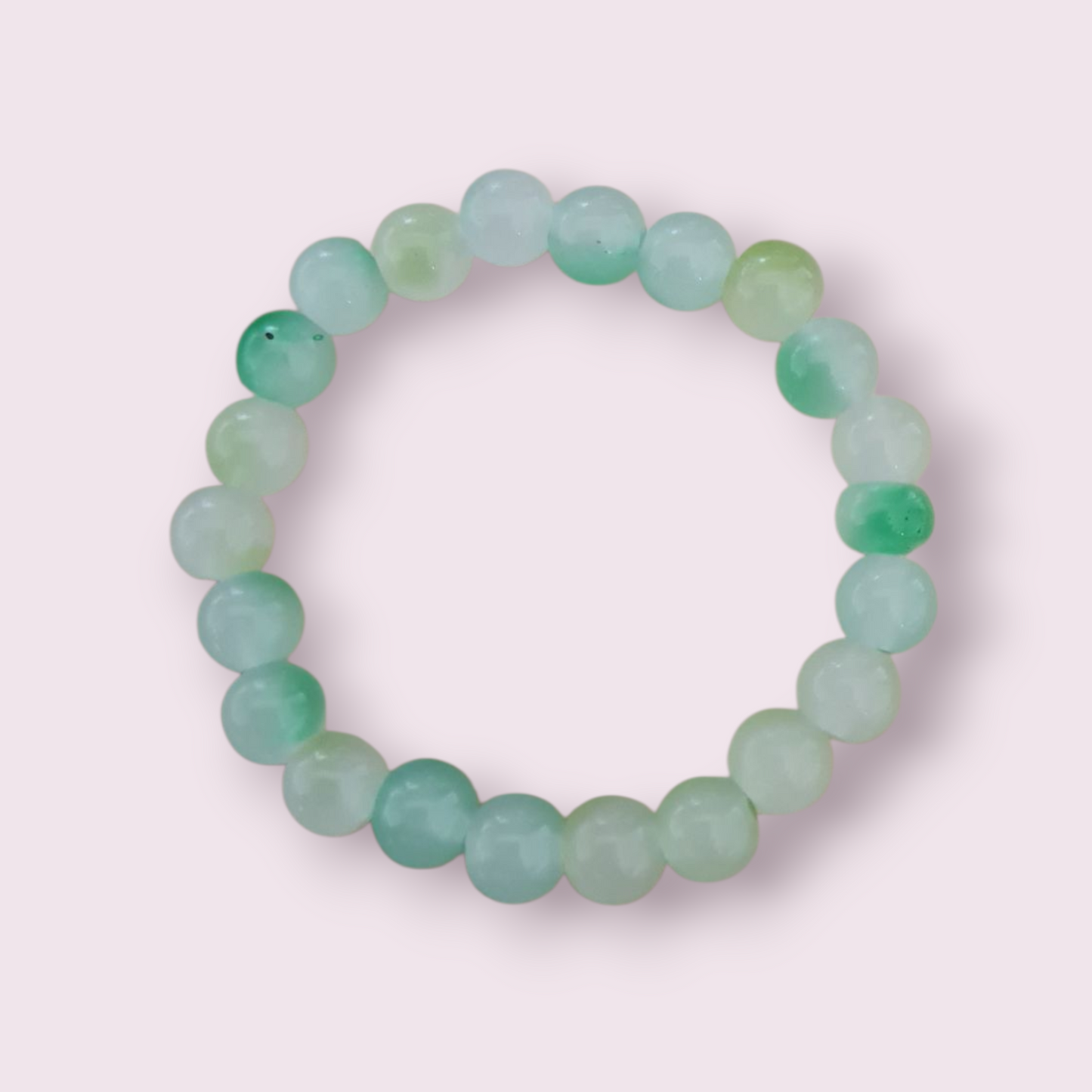 Glass beaded bracelet without charm