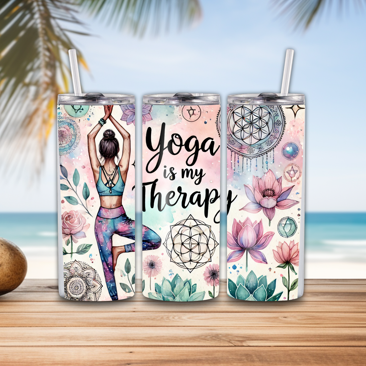 Metal tumbler with straw