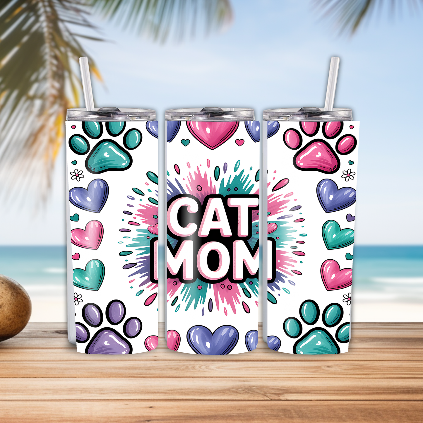 Metal tumbler with straw